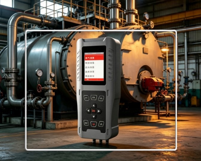 Analyzer Gas Flue Portable Cerdas kanggo Pemantauan Emisi Boiler Industri