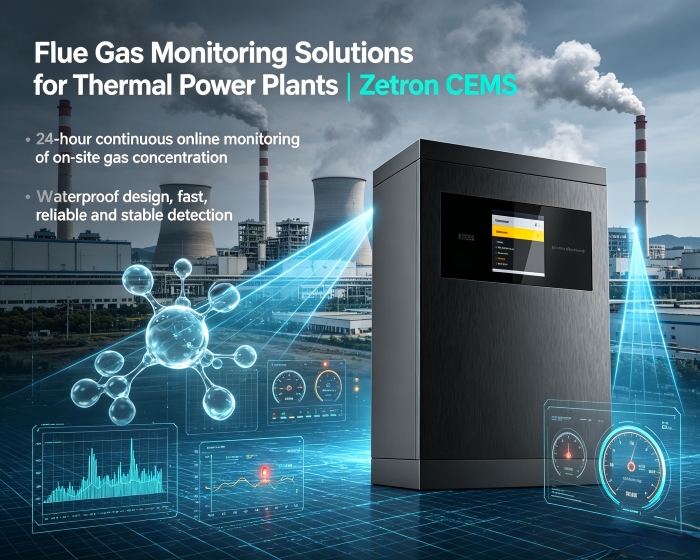 Solusi Pemantauan Gas Buang kanggo Pembangkit Listrik Termal | Zetron CEMS saka Pemantauan Proses nganti Kepatuhan Emisi End-of-Pipe